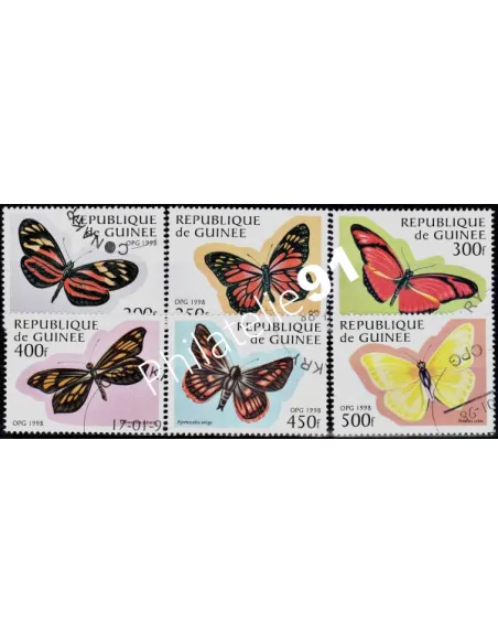 GUINEE - n° 1161 A à 1161 F - PAPILLONS