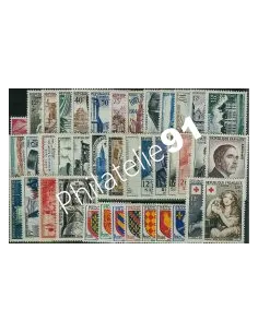 Année complète de timbres de France 1954, collection timbres de France