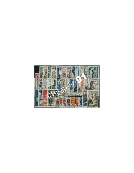 Année complète de timbres de France 1954, collection timbres de France
