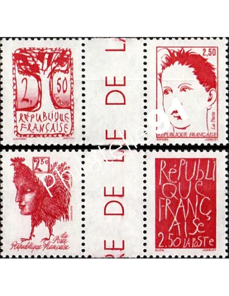 Timbre n° 2772a-2774a - Proclamation de la République. La paire