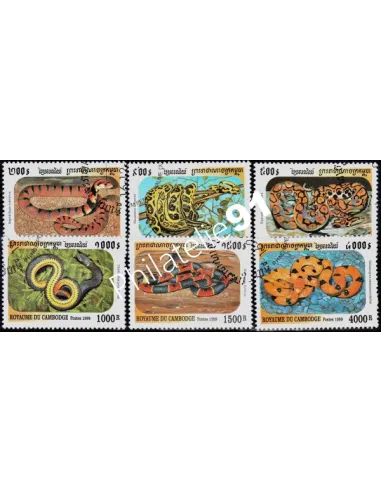 CAMBODGE - n° 1683 à 1688 - Faune - SERPENTS