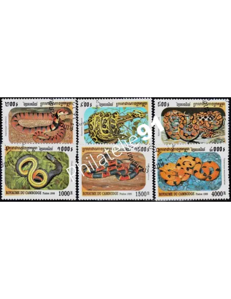 CAMBODGE - n° 1683 à 1688 - Faune - SERPENTS