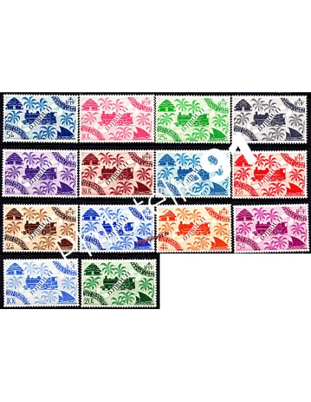 COTE DES SOMALIS n° 234 à 247 - timbres des colonies Francaise.