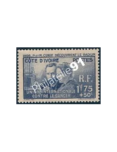Timbre de Côte d'Ivoire n° 140, Curie, Timbres des colonies françaises