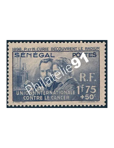 Timbre du Sénéral n°149, marie Curie, timbres des colonies françaises