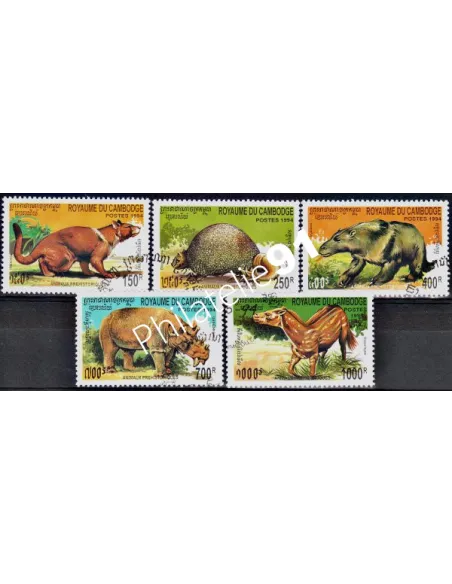 CAMBODGE - n° 1192 à 1196 - FAUNE PREHISTORIQUE