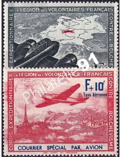 L.V.F. - n°    2 et 3 ** - Courrier par avion (250424-1)