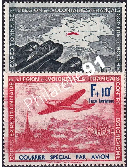 L.V.F. - n°    2 et 3 ** - Courrier par avion (250424-1)