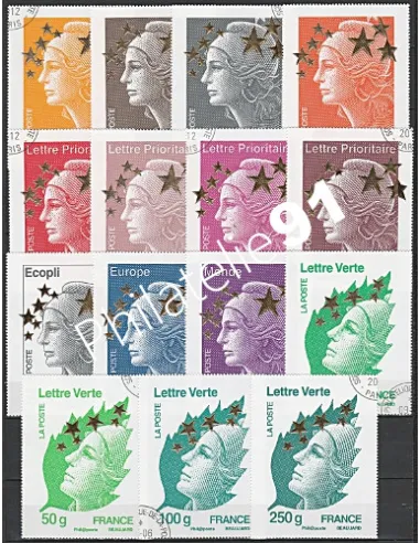 Timbre de France n° 4662A à 4662Q -   Maxi Marianne - Timbre de France