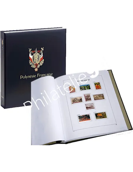 DAVO - Album POLYNESIE FRANCAISE luxe - vol. I (1958-1989) + reliure + étui (avec pochettes)