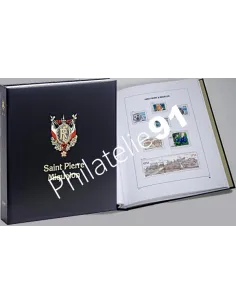 DAVO - Album ST PIERRE-&-MIQUELON luxe - vol. II (2012-2024) + reliure + étui (avec pochettes)