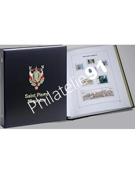DAVO - Album ST PIERRE-&-MIQUELON luxe - vol. II (2012-2024) + reliure + étui (avec pochettes)