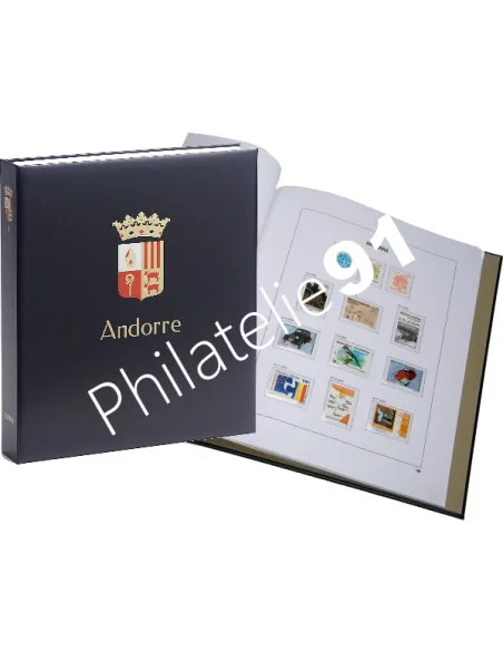 DAVO - Album ANDORRE ESPAGNOL luxe  (1928-2024) + reliure + étui (avec pochettes)