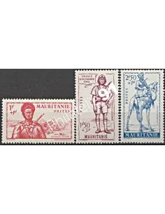 MAURITANIE n°116 à 118, timbres des colonies françaises