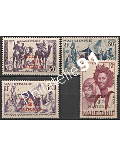 Timbres de MAURITANIE n° 119 à 122, timbres des colonies françaises