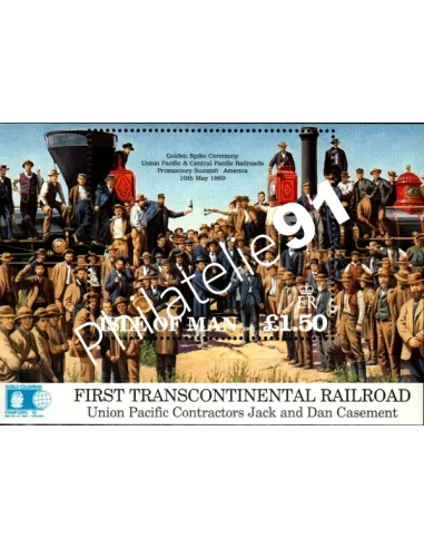 ILE DE MAN - BF n° 19 - 1ère ligne de chemin de fer transcontinentale aux Etats-Unis