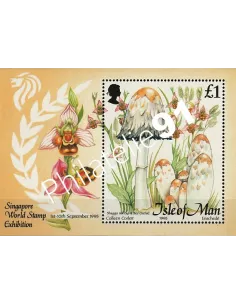 ILE DE MAN - BF n° 26** - "Singapore '95". Flore. Champignons. Coprins