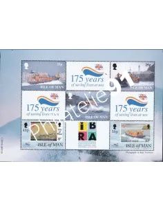 ILE DE MAN n° 838 à 842 - Bateaux,Sauvetage en mer, timbres d'Europe