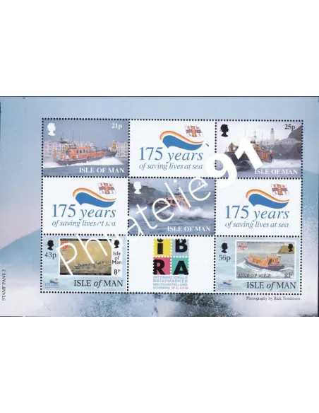 ILE DE MAN n° 838 à 842 - Bateaux,Sauvetage en mer, timbres d'Europe