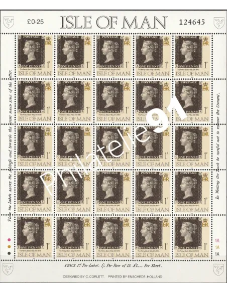 ILE DE MAN - n° 436 à 460, Penny Black, timbres d'europe