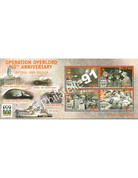 ILE DE MAN BF n°55, débarquement en Normandie , timbres d'europe