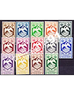 A.E.F. n° 141 à 154 - Série de Londres, timbres des colonies françaises