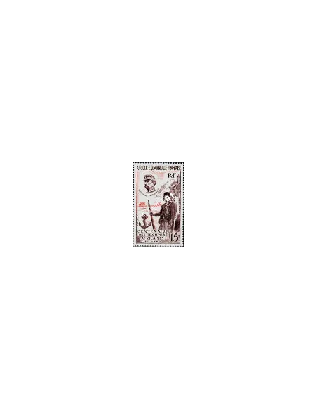 Timbre d' A.E.F. PA n° 62, Troupes africaines, timbre des colonies