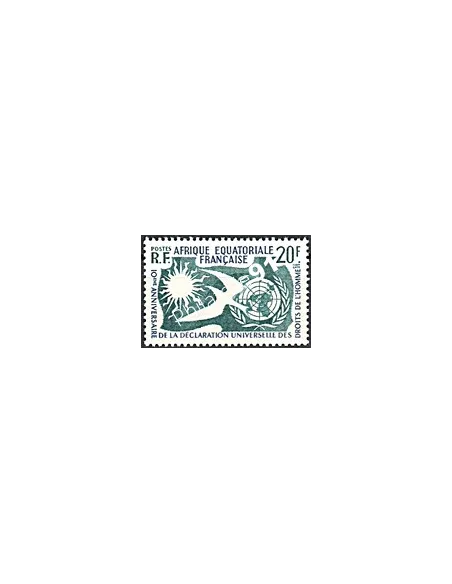 A.E.F. n° 245, Déclaration des Droits de l'Homme, timbres des colonies