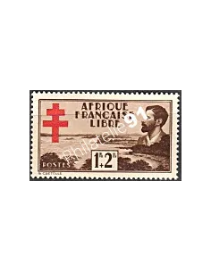 A.E.F. n° 155, Croix-Rouge, de Brazza, timbre des colonies françaises