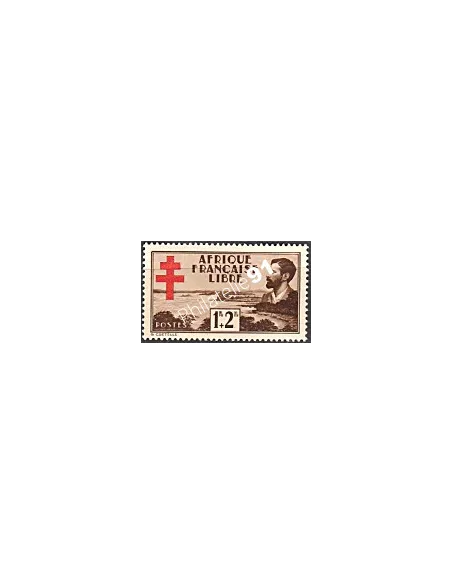 A.E.F. n° 155, Croix-Rouge, de Brazza, timbre des colonies françaises