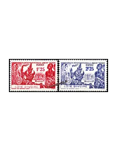 Timbres de Cote d'Ivoire n° 144 et 145, Exposition de New-York
