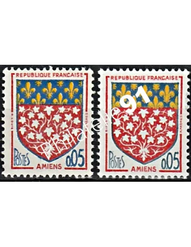 Variété sur Timbre n° 1352 - Timbres France.