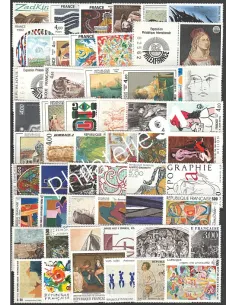 Timbres Tableaux de France de 1980 à 1989, collection timbres France