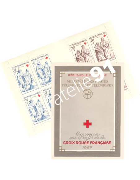 Carnet Croix-Rouge n° 2006,année 1957, collection timbres de France