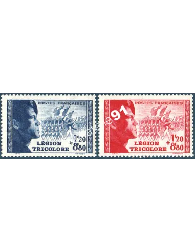 Timbres n° 565 et 566, Légion tricolore, collection timbres deFrance