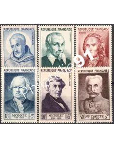 Timbres de France n°  945 au 950 - Série Célébrités du XIIe au XXe siècle, Collection Timbres France