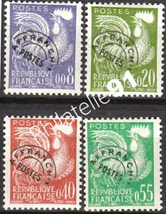 Timbre Préoblitéré n° 119 à 122 neufs, timbres de France