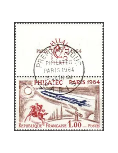 Timbre n° 1422 - Exposition philatélique internatione PHILATEC Paris, collection timbres de France