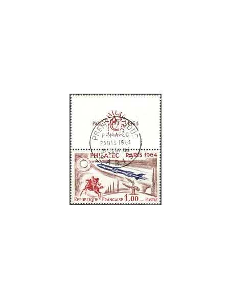 Timbre n° 1422 - Exposition philatélique internatione PHILATEC Paris, collection timbres de France