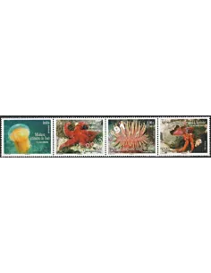Timbres de Saint-Pierre et Miquelon n° 1034 à 1037, collection Dom-Tom