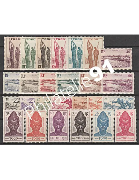 TOGO n° 182 à 207 - Timbres des colonies françaises