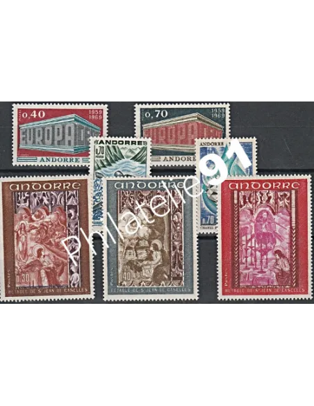 Année Compléte 1969 - Timbres Andorre