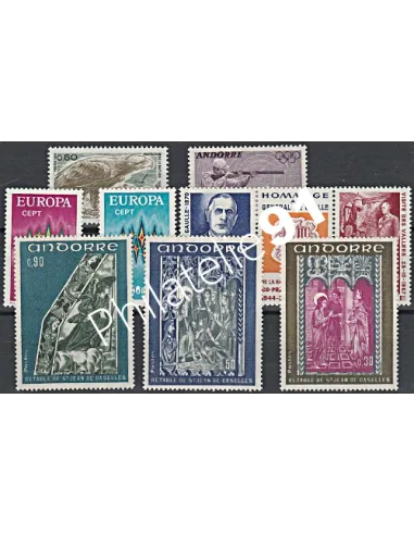 Année Compléte 1971 - Timbres Andorre
