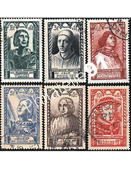 Timbres de France n°765 à 770, Célébrités, collection timbres France