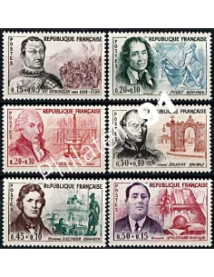 n° 1295  à 1300, collection timbres de France
