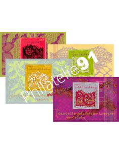 n° 4600 à 4603, 4 blocs de timbres dentelle, Collection Timbres France
