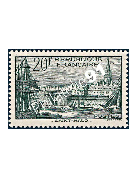 Timbre n° 394, Port de Saint-Malo, collection Timbres France
