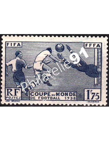Timbre n° 396, 3e Coupe mondiale de foot Paris, timbres France