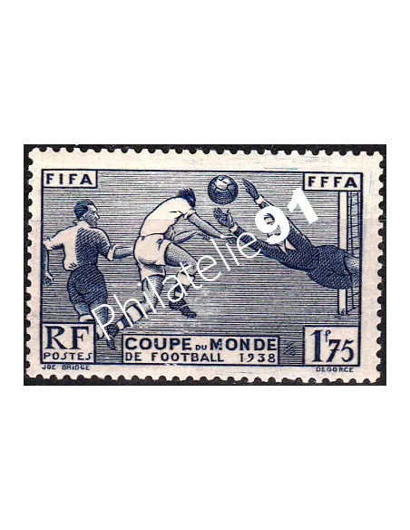 Timbre n° 396, 3e Coupe mondiale de foot Paris, timbres France