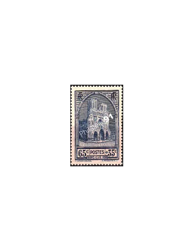 Timbre de France n°399, cathédrale de Reims, collection timbres France